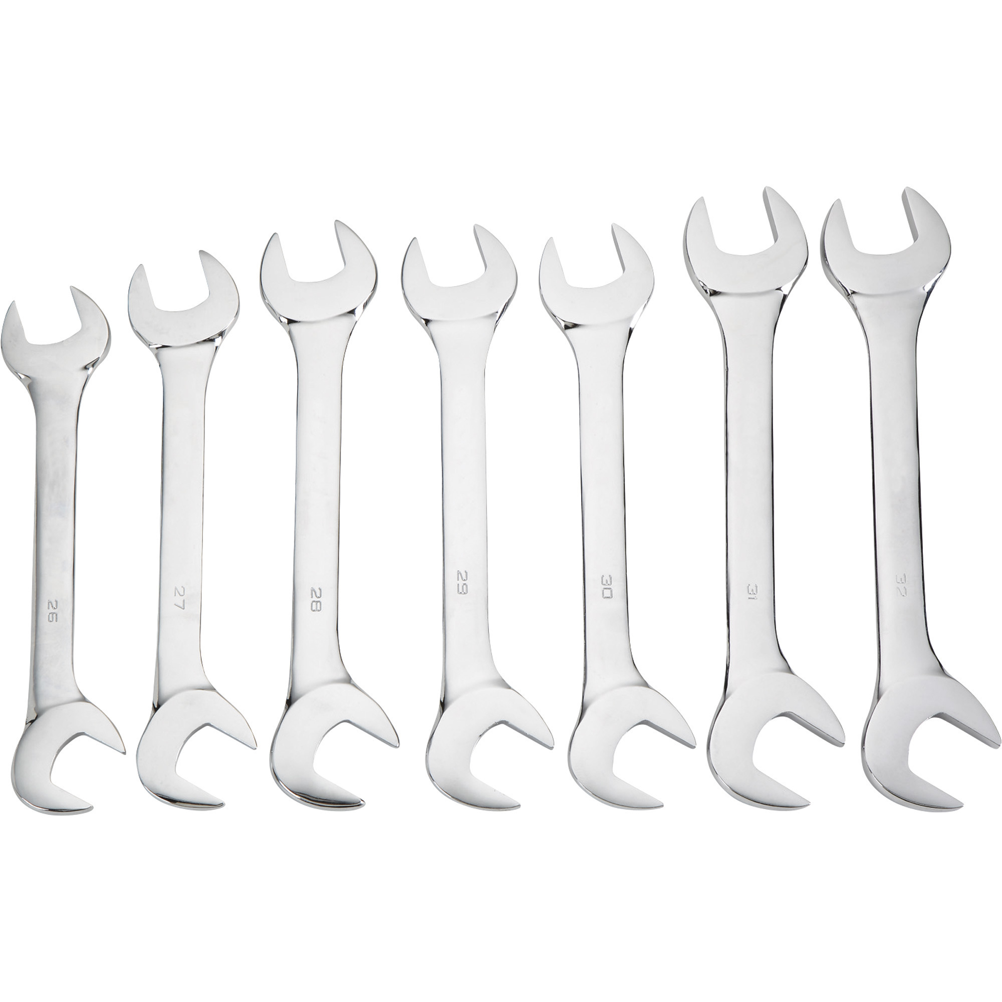 Klutch Angle Combination Wrench Set, 7-Pc., Metric